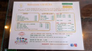 Menu 30.10.25 at A Raices in Gran Canaria