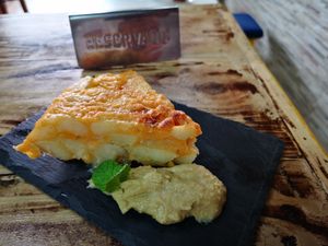 Tapas Sorpresa de Tortilla
Tapas Spanish omelette without egg at A Raices in Gran Canaria