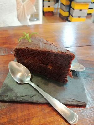 Tarta sacher at A Raices in Gran Canaria