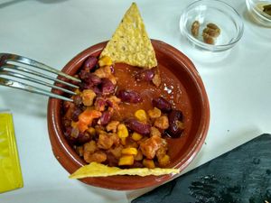 Chili con Sabor.. Mmmm :) at A Raices in Gran Canaria