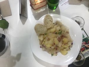 Ensalada de papas Wien at A Raices in Gran Canaria