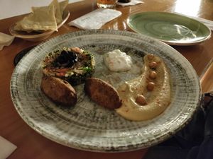 Small serve of falafel at Honey & Dough in Nairobi