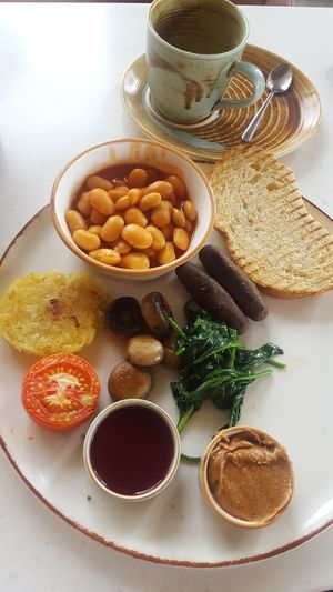 Vegan English Breakfast at Honey & Dough in Nairobi