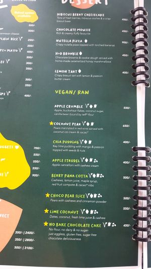 Dessert Menu at Honey & Dough in Nairobi