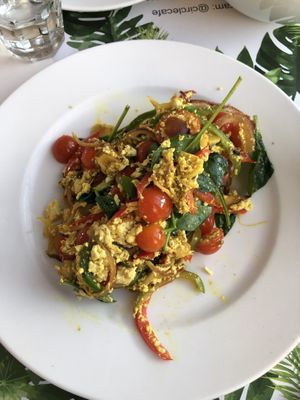 Scrambled tofu at Circle Cafe - Al Raha Gardens in Abu Dhabi