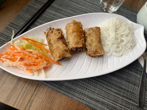 Spring rolls at Annam in Uppsala