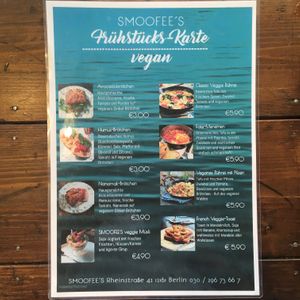 Vegan Dishes Menu  at SMOOFEE's in Berlin