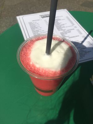 Rote Beete Latte  at SMOOFEE's in Berlin