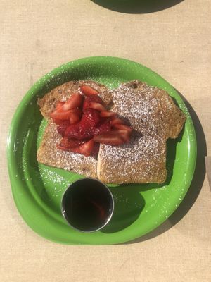 Super yummy French toast at Foster the Plant Cafe in Potsdam