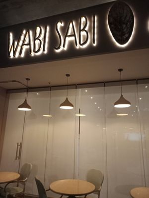 Blinds down - it was prayer time. at Wabi Sabi in Riyadh