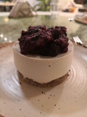 Blueberry cheesecake from winter menu at Wabi Sabi in Riyadh