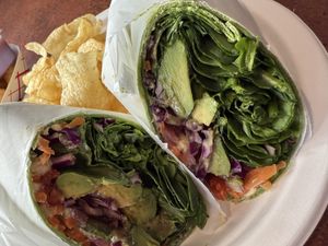 Vegan wrap   at Brew Coffee and Beer House in Santa Rosa