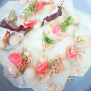 Vegan Carpaccio at Poptail in Stein Am Rhein