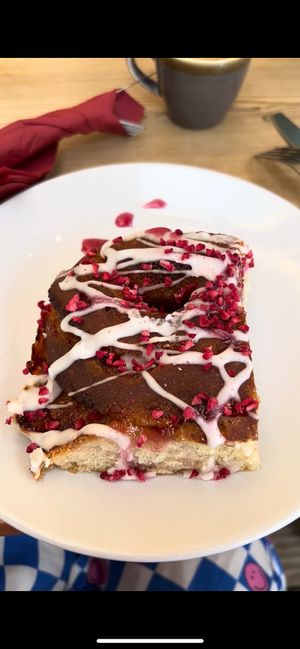 Raspberry swirl - wow!!  at The Highlanders Bakehouse  in Crathie