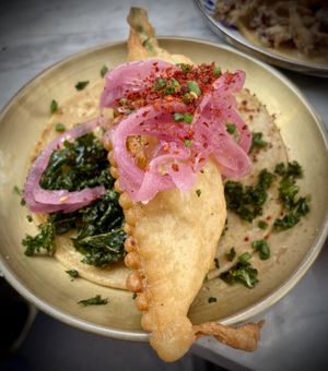 Squash blossom  at Tacos Tu Madre - Los Feliz in Los Angeles