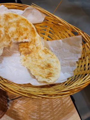 Flatbread that comes with vegan Thali, 1 piece per person at Nirvana Kitchen in Leuven