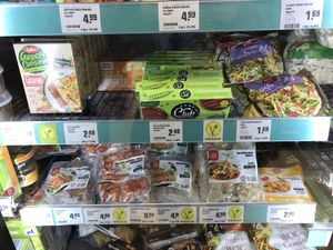 Vegan Labeled Products at Tains in Dusseldorf