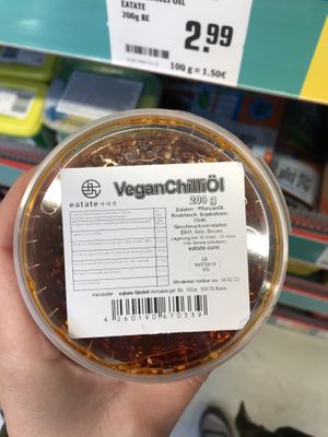 Chili oil at Tains in Dusseldorf