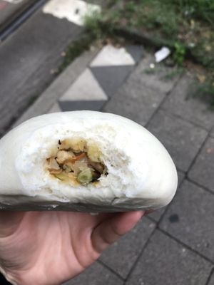 bao bun that you can reheat in their microwave for 1 minute at Tains in Dusseldorf