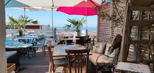 "Le chat bleu" restaurant view on the sea. at Le Chat Bleu in Sainte-adresse