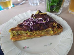 Tarte légumes fromages at Le Chat Bleu in Sainte-adresse