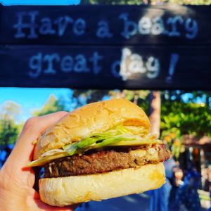 Vegan Cheeseburger at Disneyland - Hungry Bear in Anaheim