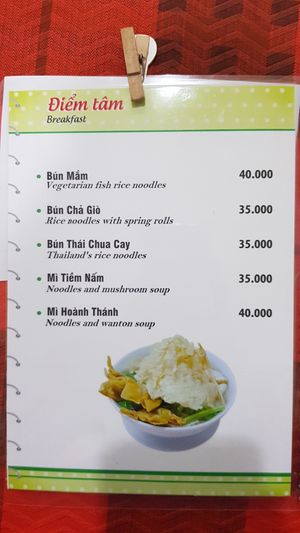 Menu 2/19 at Mam Xanh in Ho Chi Minh City