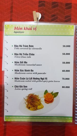 Menu 4/19 at Mam Xanh in Ho Chi Minh City