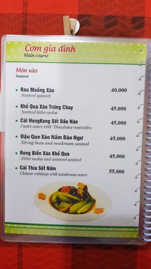 Menu 14/19 at Mam Xanh in Ho Chi Minh City