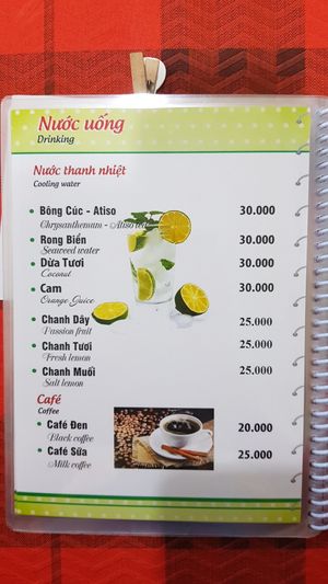 Menu 16/19 at Mam Xanh in Ho Chi Minh City