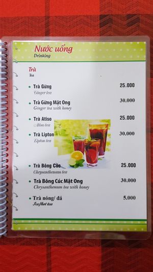 Menu 17/19 at Mam Xanh in Ho Chi Minh City