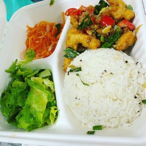 Orange Chiken Combo at Loving Hut in Charlotte