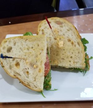 Grilled chicken sandwich at Loving Hut in Charlotte