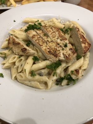 Pretty good chicken alfredo at Loving Hut in Charlotte