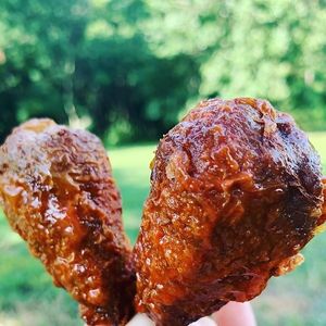 Drum Sticks at Loving Hut in Charlotte