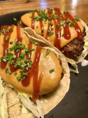 Cheeseburger taco  at Calle Rey in Newtown