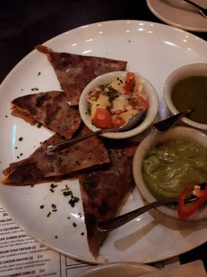 Al Pastor Mushroom Questadilla at Calle Rey in Newtown