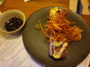 Crispy maki furai roll $18.00 at Calle Rey in Newtown