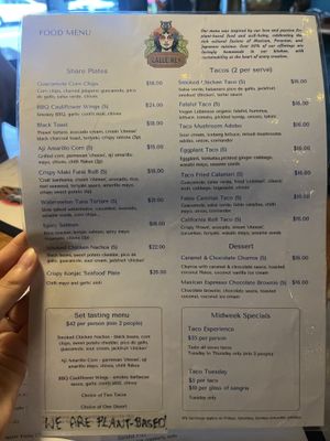 Menu  at Calle Rey in Newtown