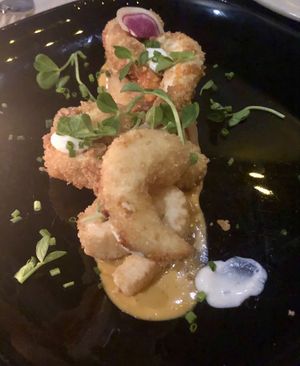 Vegan prawns  at Calle Rey in Newtown