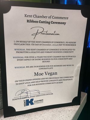   at Moe Vegan in Kent