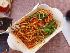 Zucchini noodles at VEG in Split