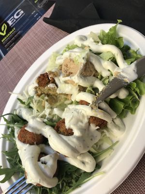 Mine. I would have preffered soms extra vegetables like tomaten or… but the falafel and hummus was yummie at VEG in Split