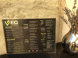 The menu😉 at VEG in Split