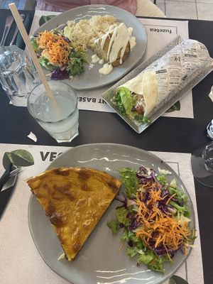 Fritata, Falafel wrap, Lasagna   at VEG in Split