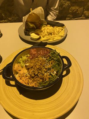 Tofu bowl & burger   at VEG in Split