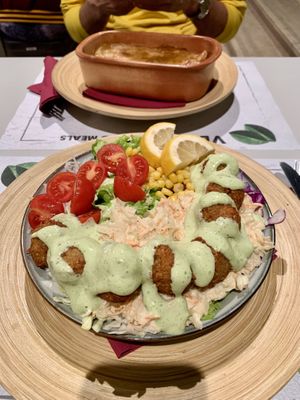 8 falafel and lasagne  at VEG in Split
