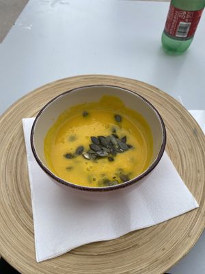 Carrot/Kurkuma Soup  at VEG in Split