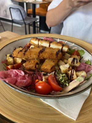Panko breaded tofu salad   at VEG in Split
