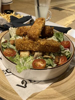Ave Caesar Salad with panko tofuu  at VEG in Split